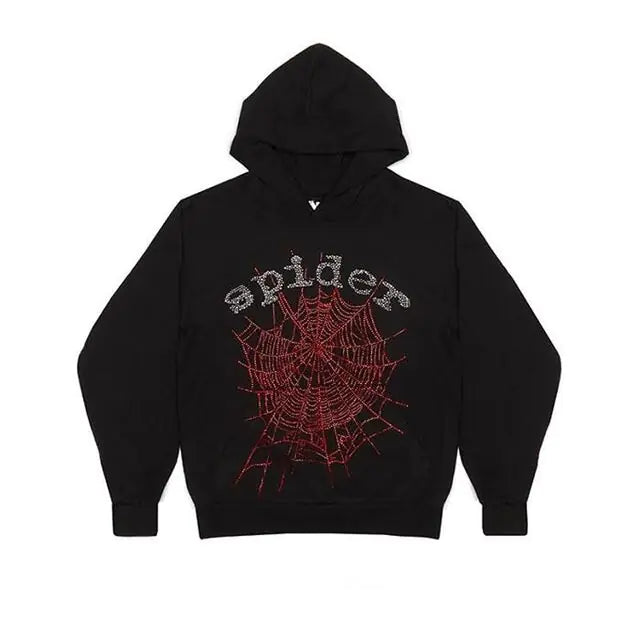 Spider Rhinestone Hoodie - HoopHaven